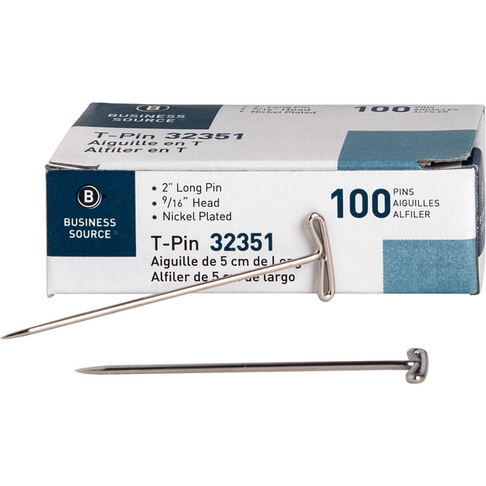 Business Source 32351 Business Source High Quality Steel T-pins
