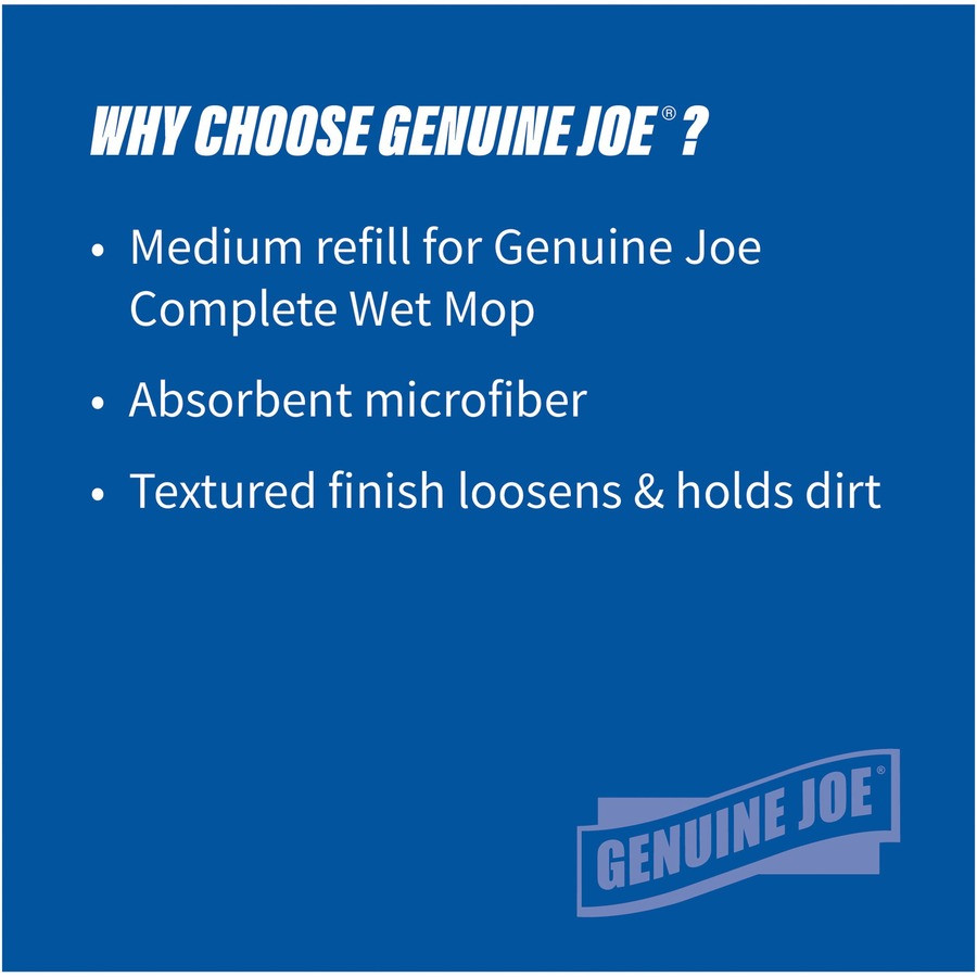 Genuine Joe 47539CT Genuine Joe Microfiber Wet Mophead Refill
