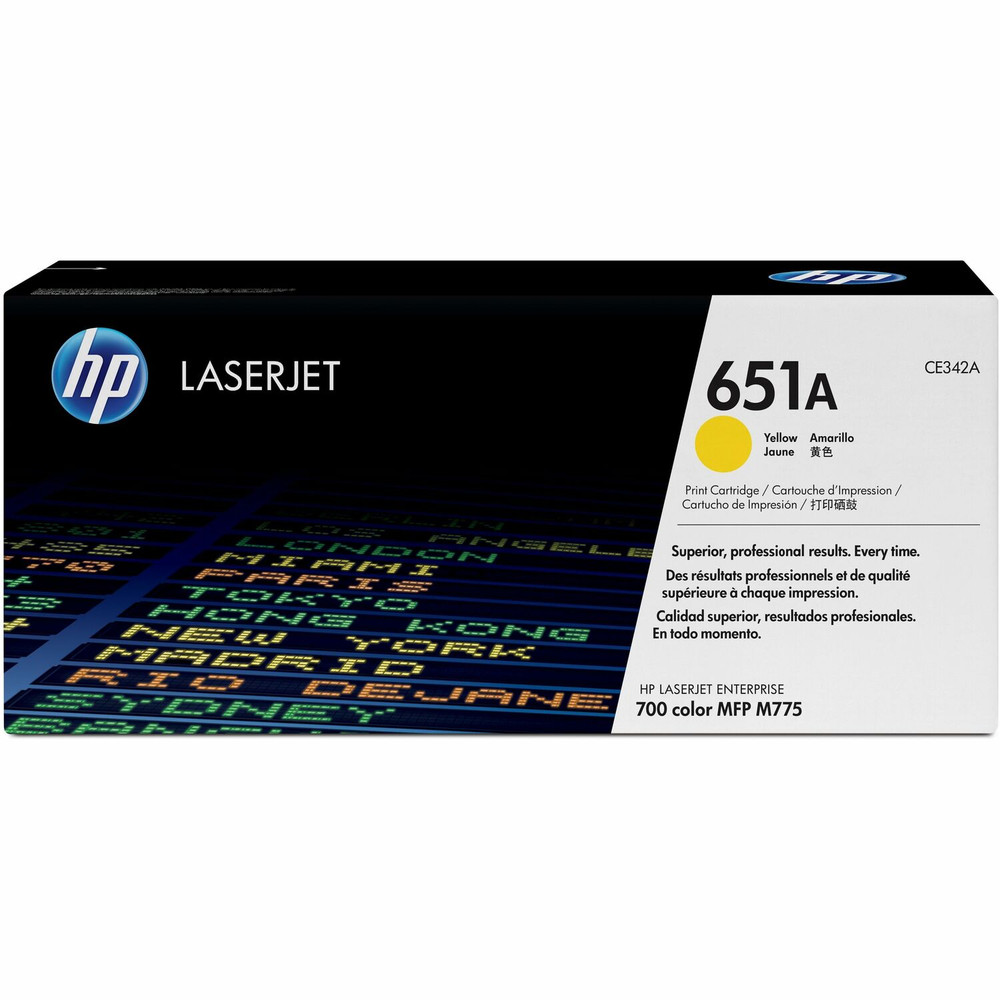 HP Inc. HP CE342A HP 651A (CE342A) Original Standard Yield Laser Toner Cartridge - Single Pack - Yellow - 1 Each
