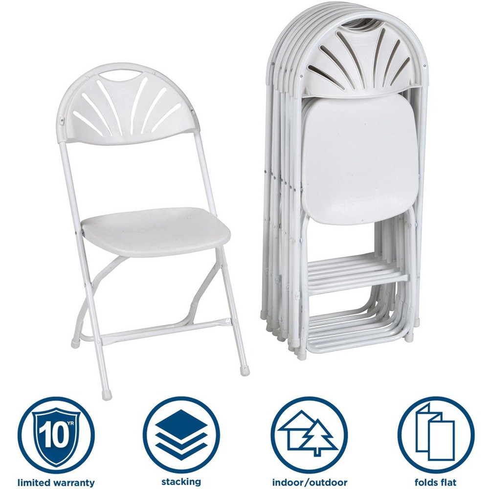 Dorel Industries, Inc Dorel 60542WHT8E Dorel Zown Premium Fan Back Folding Chair