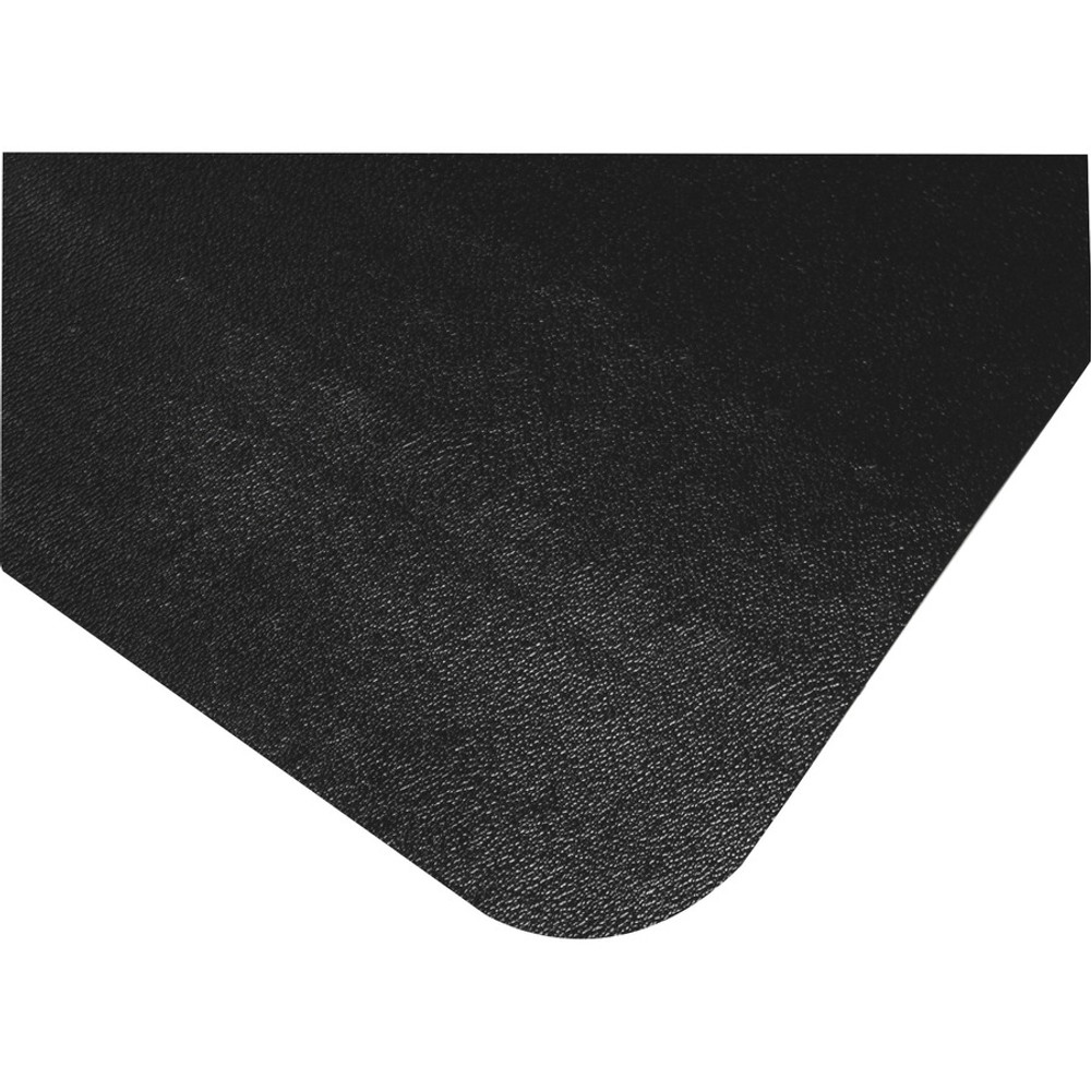 Floortex FC124860HEBV Advantagemat&reg; Black Vinyl Rectangular Chair Mat for Hard Floor - 48" x 60"