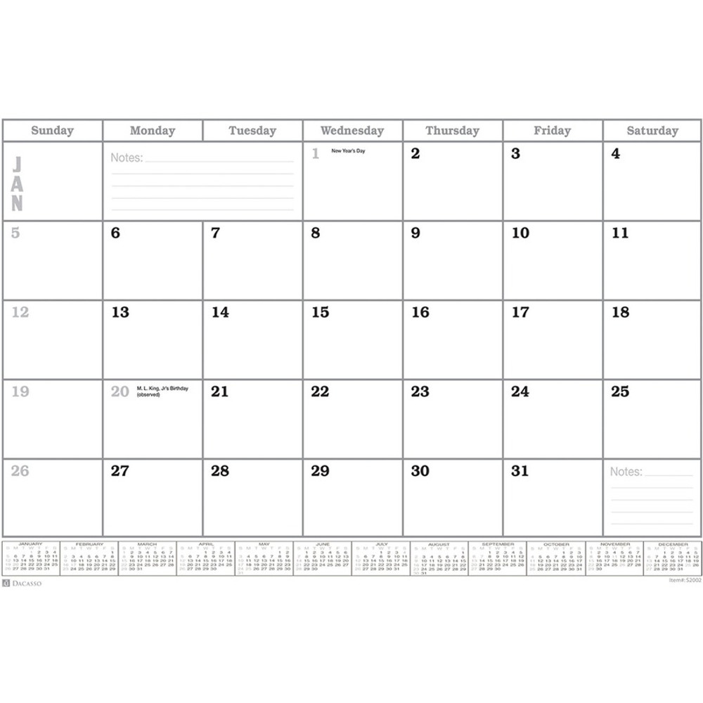 Dacasso Limited, Inc Dacasso P7050 Dacasso Leather Calendar Desk Pad Dacasso Limited, Inc Dacasso P7050 Dacasso Leather Calendar Desk Pad