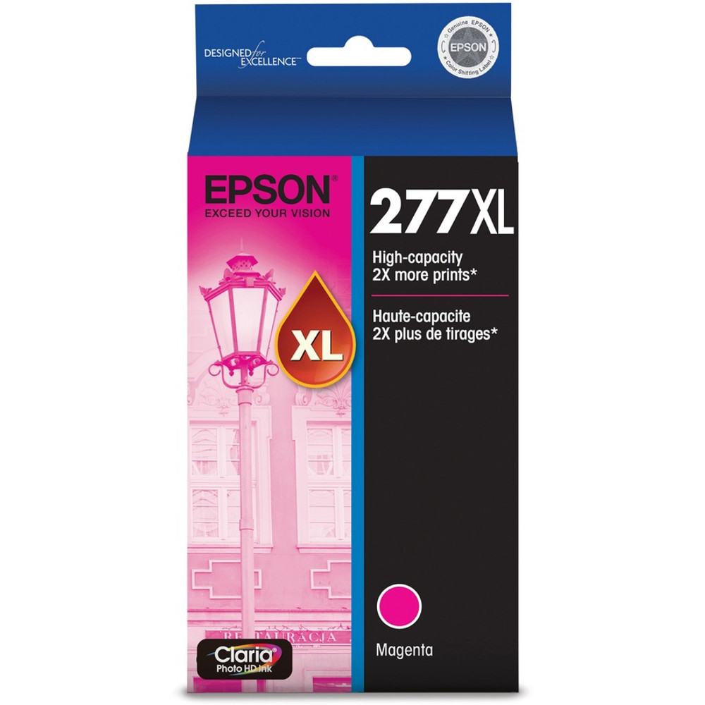 Epson Corporation Epson T277XL320-S Epson Claria 277XL Original High Yield Ink Cartridge - Magenta - 1 Each Epson Corporation Epson T277XL320-S Epson Claria 277XL Original High Yield Ink Cartridge - Magenta - 1 Each