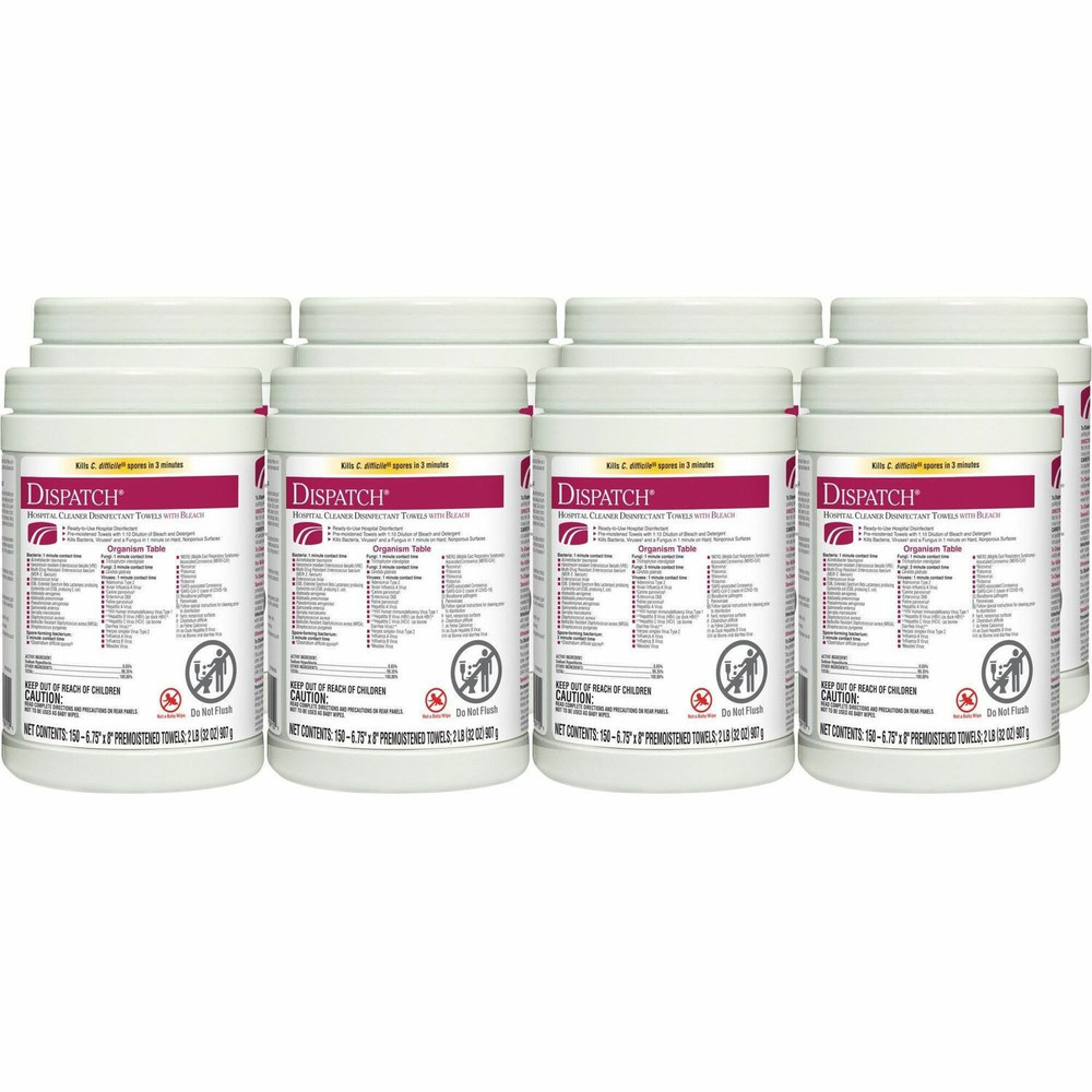 The Clorox Company Dispatch 69150CT Dispatch Hospital Cleaner Disinfectant Towels with Bleach