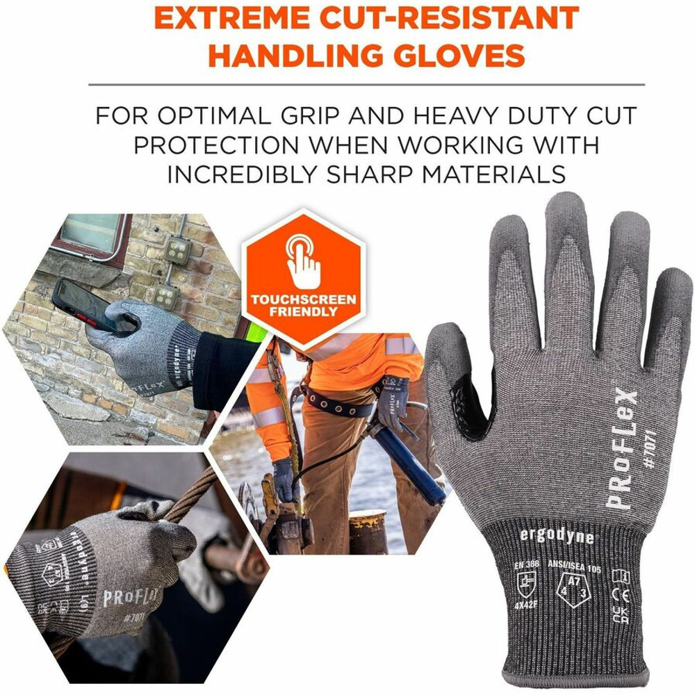 Tenacious Holdings, Inc Ergodyne 18063 Ergodyne 7071 PU-Coated Cut-Resistant Gloves