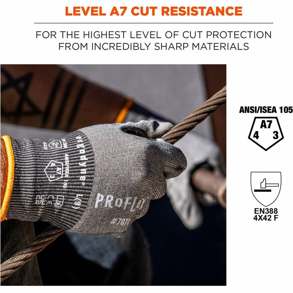 Tenacious Holdings, Inc Ergodyne 18063 Ergodyne 7071 PU-Coated Cut-Resistant Gloves