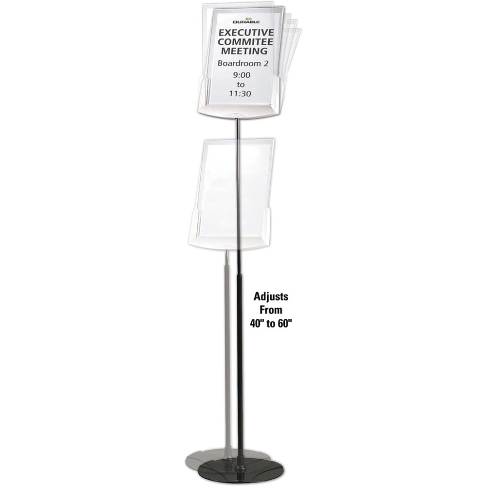 Durable Office Products Corp. DURABLE 558957 DURABLE&reg; SHERPA&reg; Acrylic Floor Stand