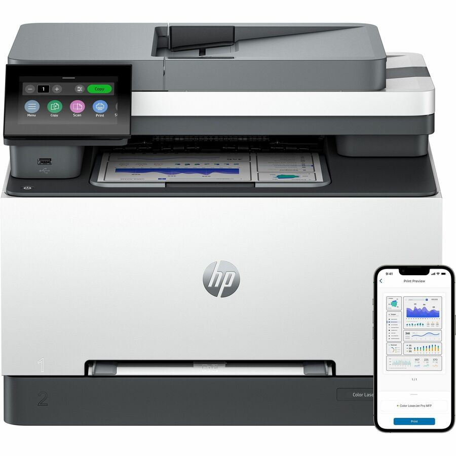 HP Inc. HP 499Q5F HP LaserJet Pro 3301fdw Wireless Laser Multifunction Printer - Color