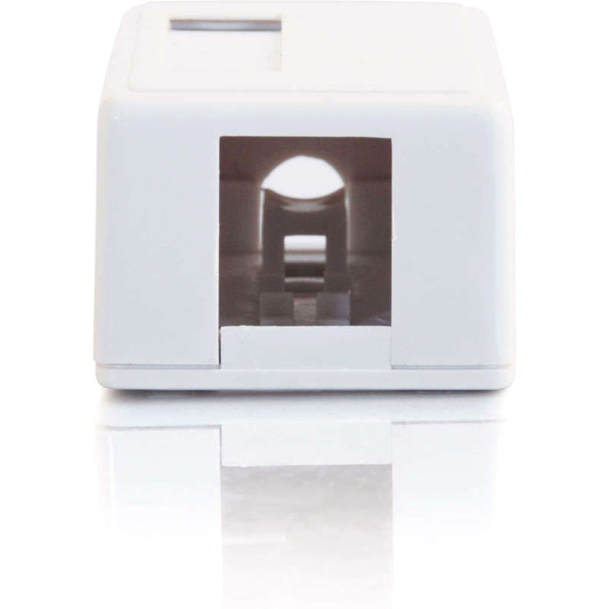 C2G 03831 C2G 1-Port Keystone Jack Surface Mount Box - White