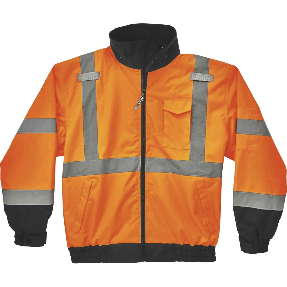 Tenacious Holdings, Inc GloWear 24462 GloWear 8379 Type R Class 3 Hi-Vis Fleece Lined Bomber Jacket
