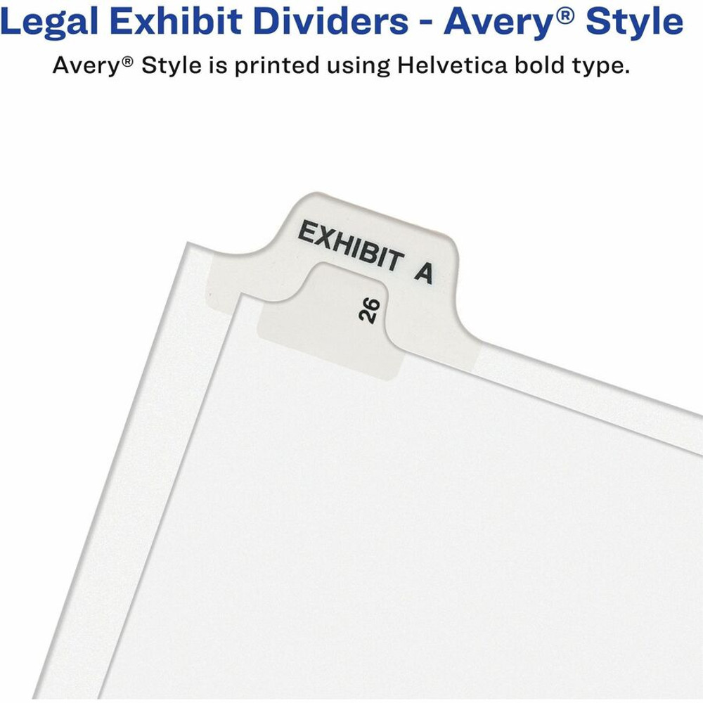 Avery Avery® LG19LTS Avery® Individual Legal Exhibit Dividers - Avery Style Avery Avery® LG19LTS Avery® Individual Legal Exhibit Dividers - Avery Style