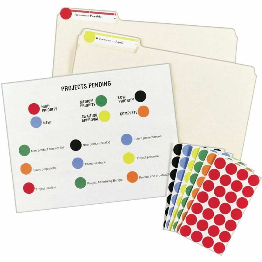 Avery Avery&reg; 05461 Avery&reg; Removable Color-Coding Labels, 3/4" Diameter, 1,008 Labels (5461)