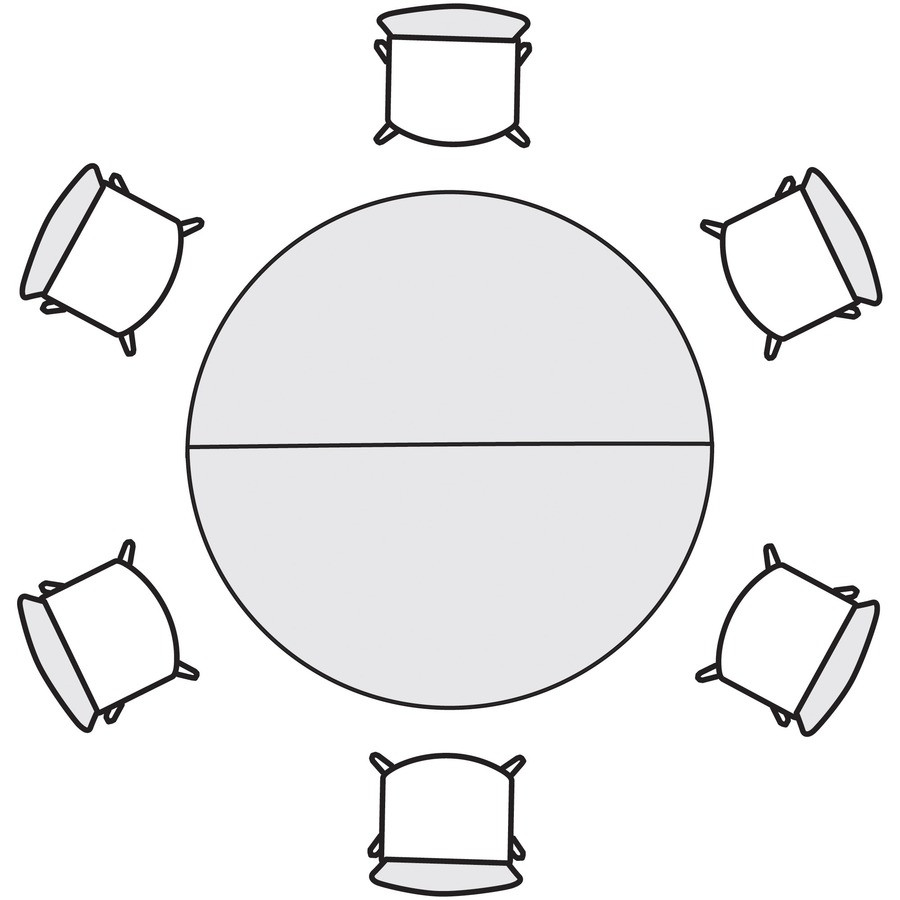 The HON Company HON HONSH3060ENLS1K HON Build Series Half-round Tabletop
