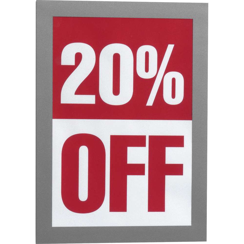 Durable Office Products Corp. DURABLE 491323 DURABLE&reg; DURAFRAME&reg; Self-Adhesive Magnetic Half-Letter Sign Holder