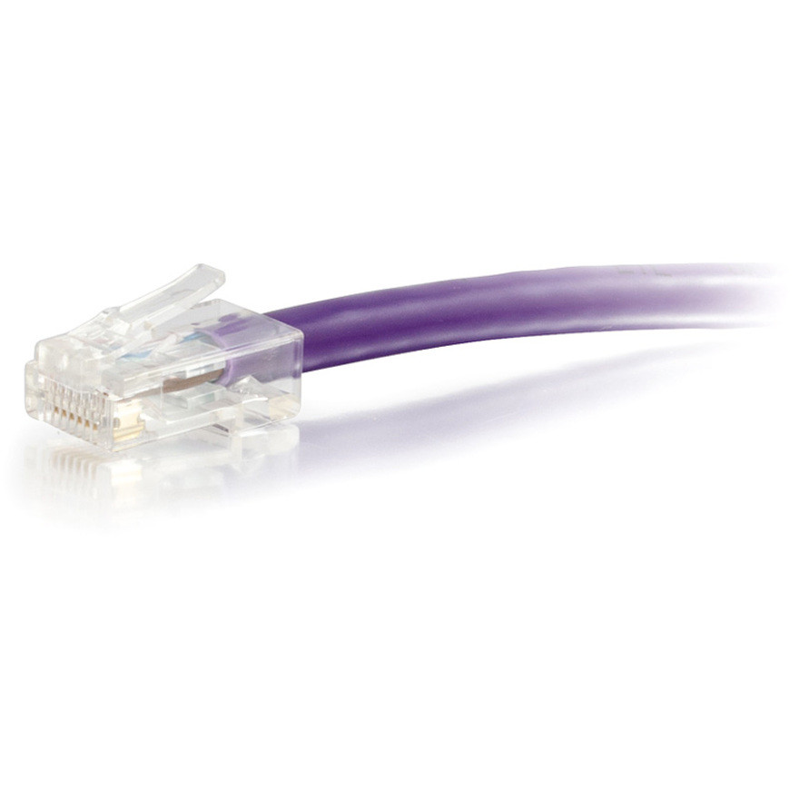 C2G 04211 C2G 1ft Cat6 Non-Booted Unshielded (UTP) Ethernet Cable - Cat6 Network Patch Cable - PoE - Purple