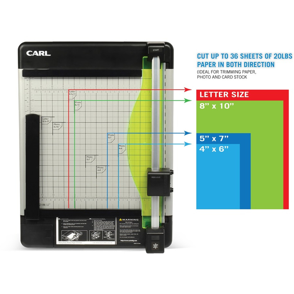 Carl Manufacturing USA, Inc CARL 12210 CARL Heavy-Duty Metal Base 12" Paper Trimmer Carl Manufacturing USA, Inc CARL 12210 CARL Heavy-Duty Metal Base 12" Paper Trimmer
