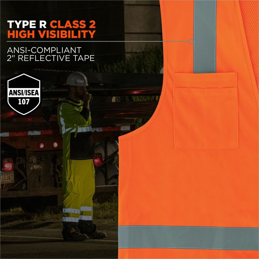 Tenacious Holdings, Inc Ergodyne 24512 Ergodyne GloWear 8249Z Hi-Vis Surveyors Vest