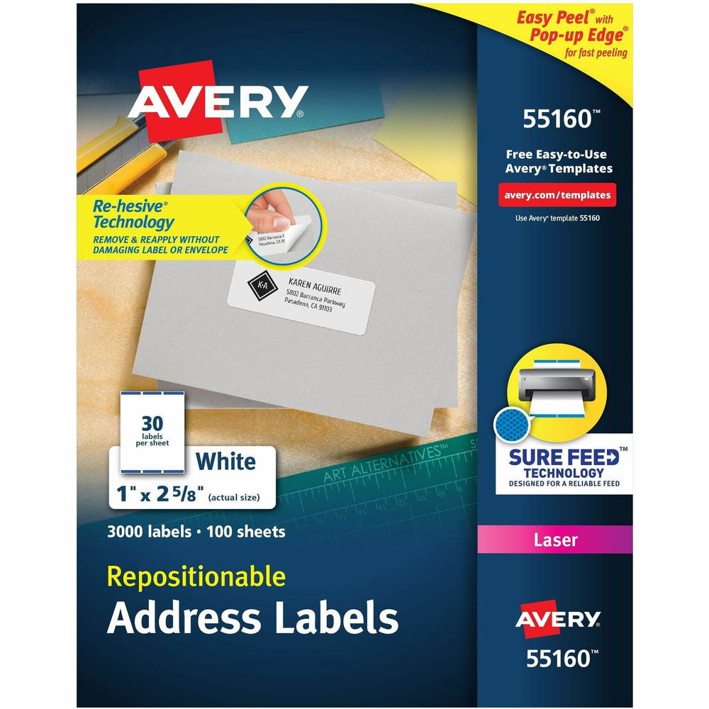 Avery Avery&reg; 55160 Avery&reg; Repositionable Address Labels