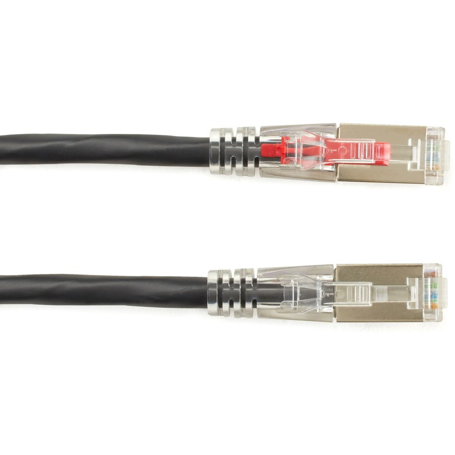 Black Box Corporation Black Box C6APC80S-BK-03 Black Box CAT6A 650-MHz Locking Snagless Patch Cable