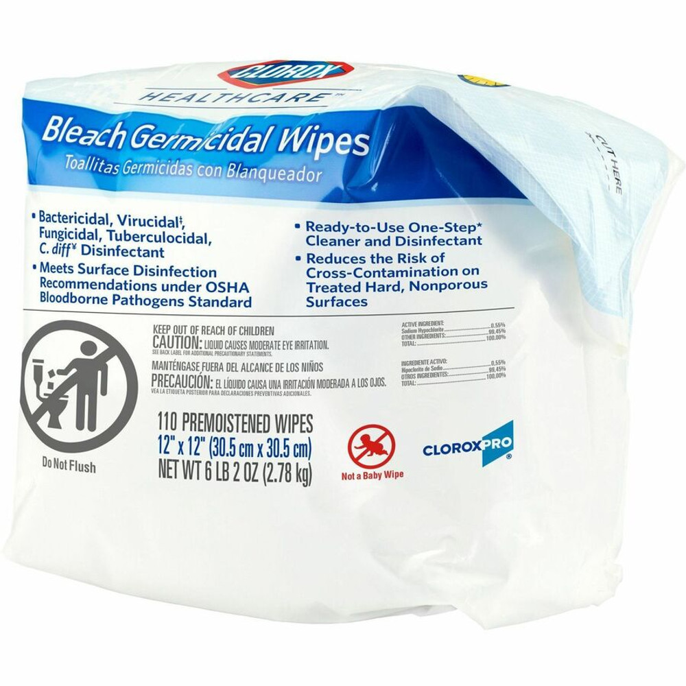 The Clorox Company Clorox Healthcare 30359CT Clorox Healthcare Bleach Germicidal Wipes Refill The Clorox Company Clorox Healthcare 30359CT Clorox Healthcare Bleach Germicidal Wipes Refill
