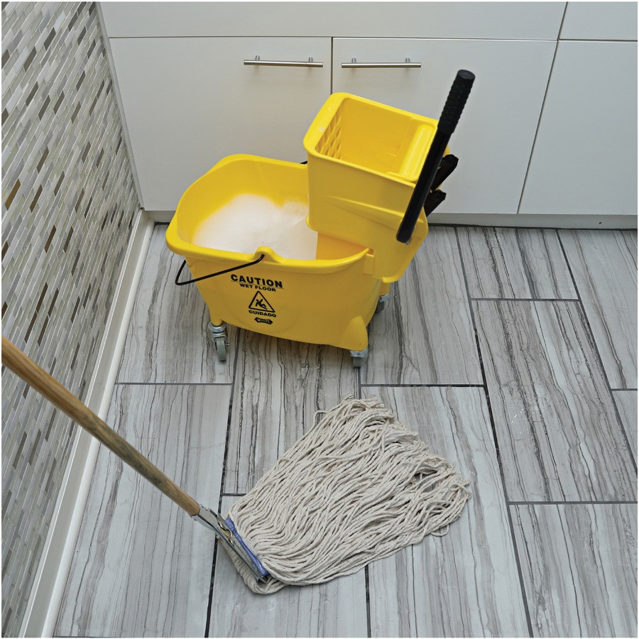 Genuine Joe 54201 Genuine Joe Wood Handle Complete Wet Mop