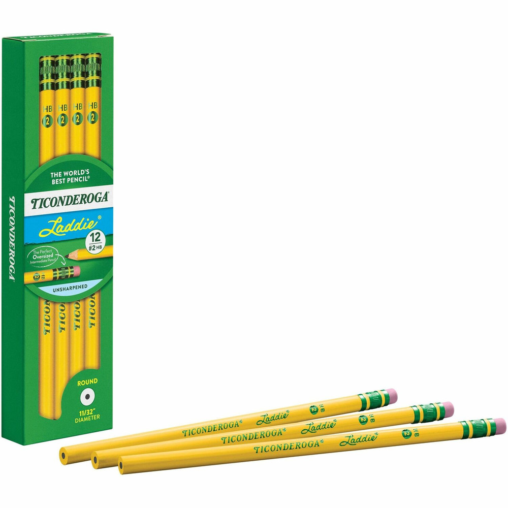 Dixon Ticonderoga Company Ticonderoga 13304 Ticonderoga Laddie No. 2 Pencils with Erasers