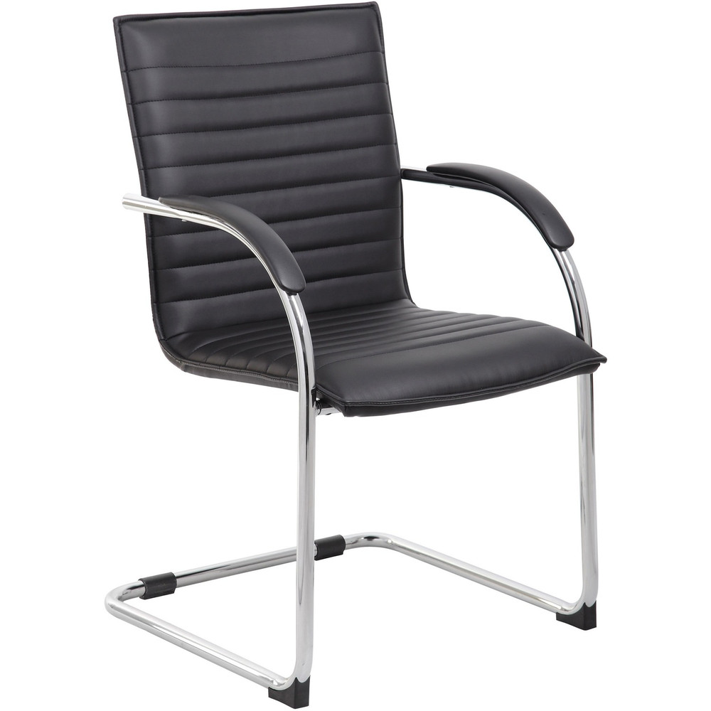 Norstar Office Products Inc Boss B9536-BK-2 Boss Chrome Frame Vinyl Side Chairs