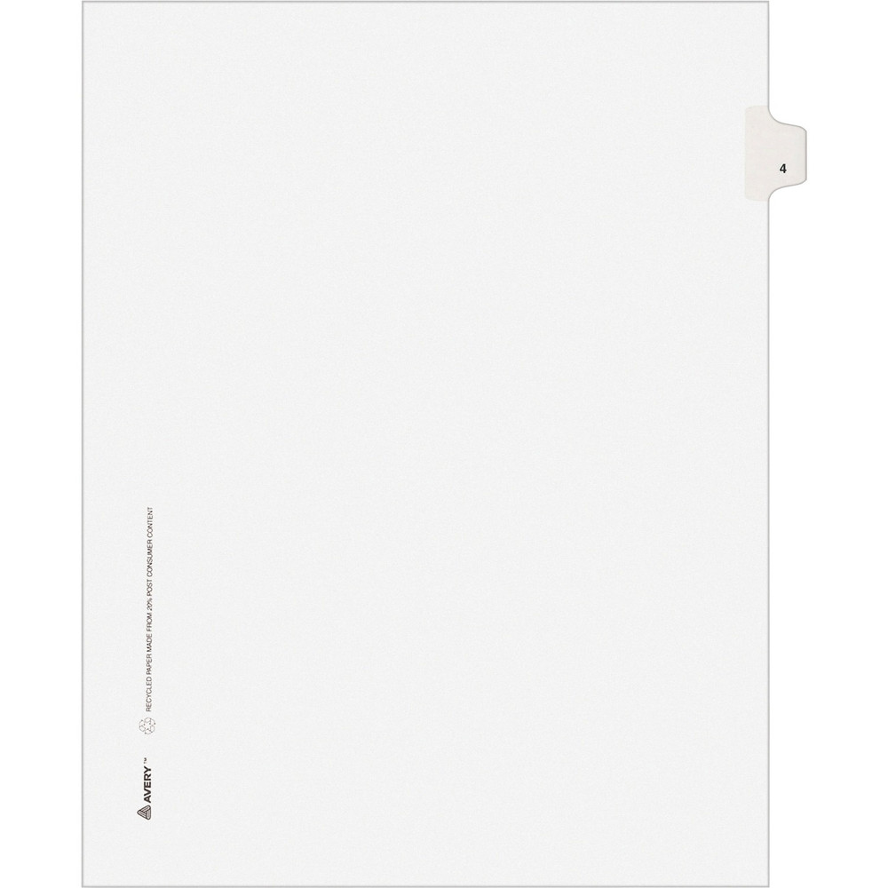 Avery Avery® LGLTS4 Avery® Individual Legal Exhibit Dividers - Avery Style - Unpunched Avery Avery® LGLTS4 Avery® Individual Legal Exhibit Dividers - Avery Style - Unpunched