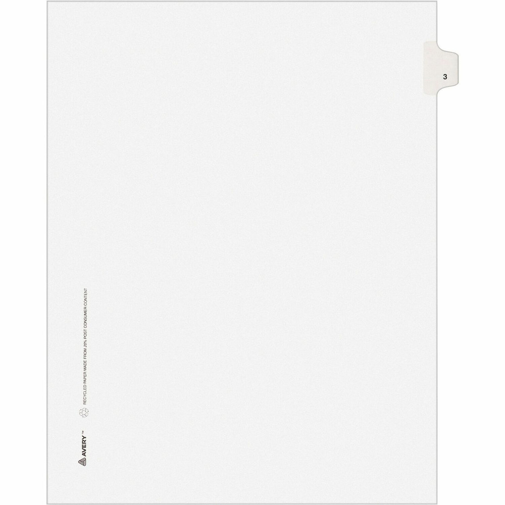 Avery Avery&reg; LGLTS3 Avery&reg; Individual Legal Exhibit Dividers - Avery Style - Unpunched