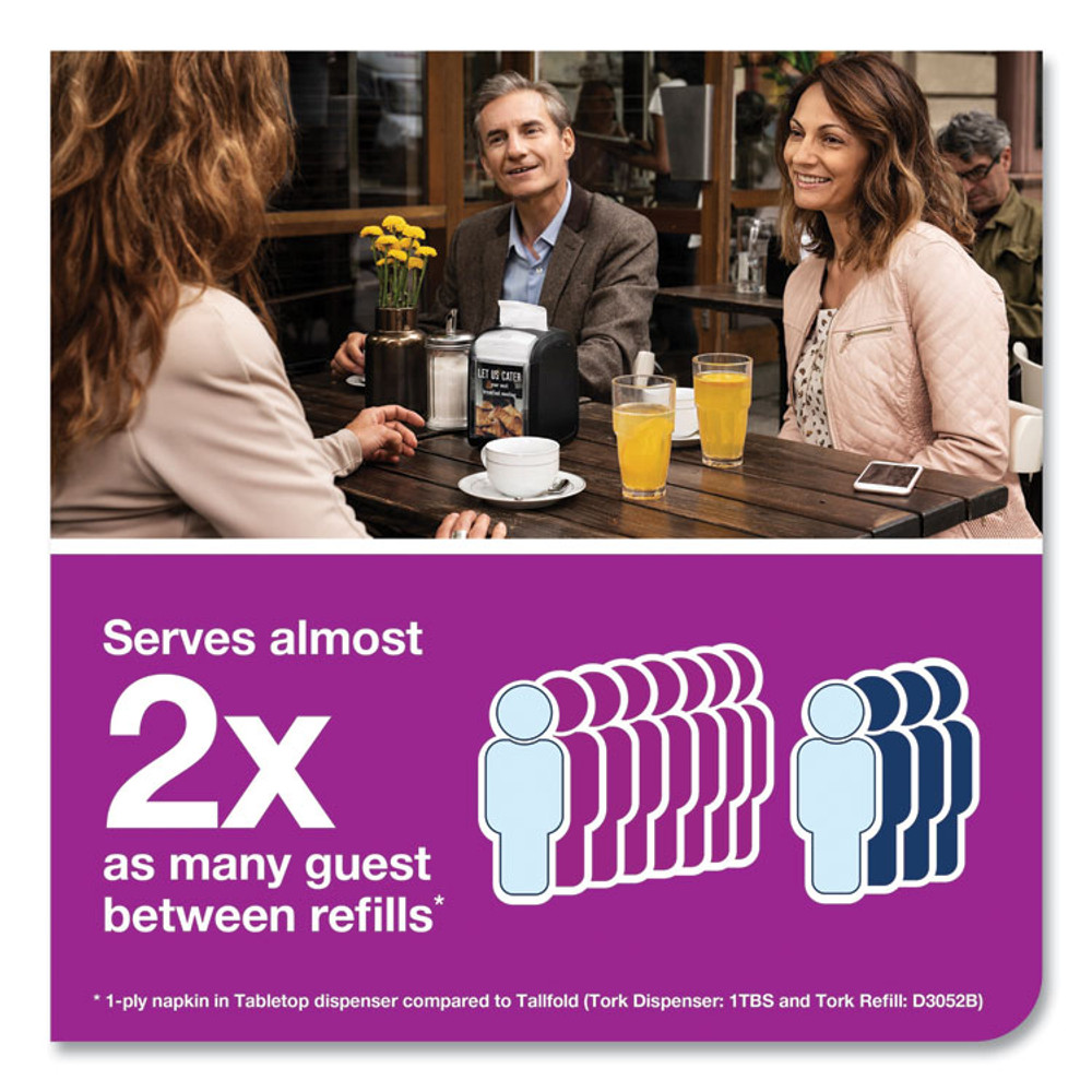 SCA TISSUE Tork® DX806E Xpressnap Fit Interfold Dispenser Napkins, 2-Ply, 6.5 x 8.39, Natural, 120/Pack, 36 Packs/Carton