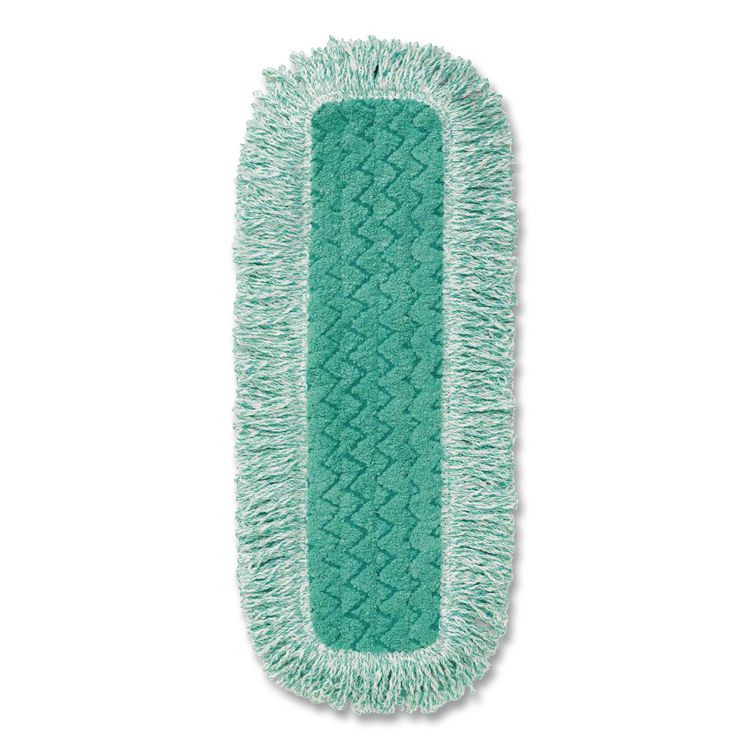 RUBBERMAID COMMERCIAL PROD. Q418GNCT Dust Pad with Fringe, Microfiber, 18" Long, Green, 6/Carton