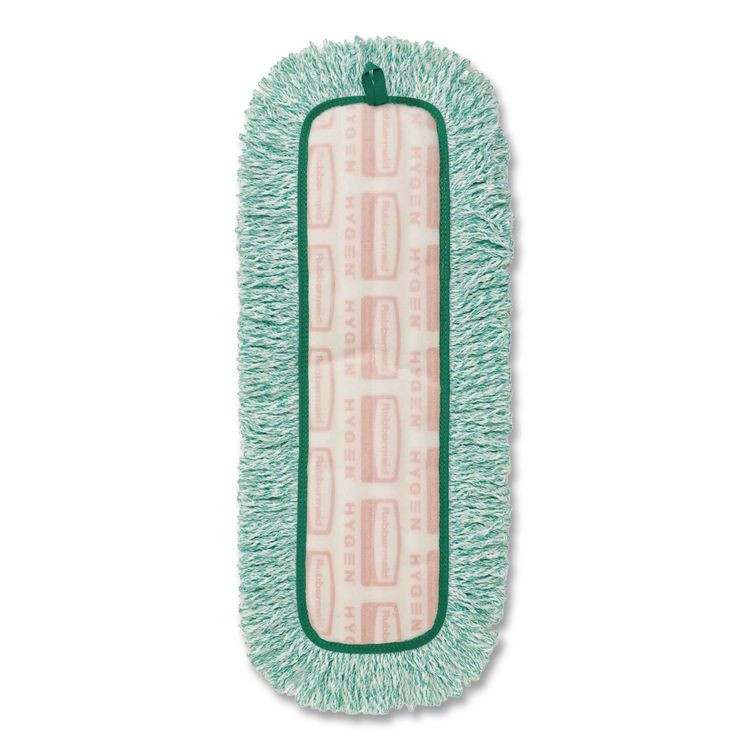 RUBBERMAID COMMERCIAL PROD. Q418GNCT Dust Pad with Fringe, Microfiber, 18" Long, Green, 6/Carton