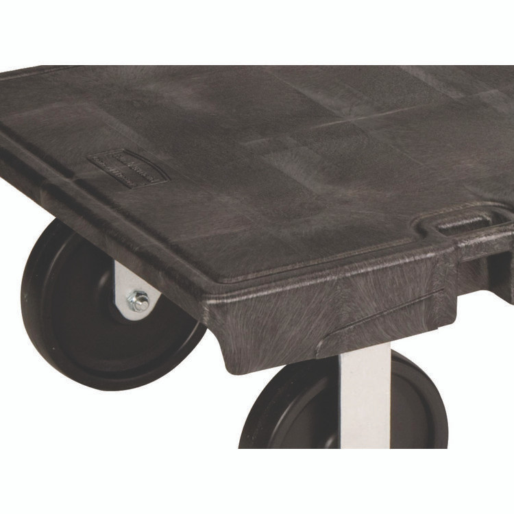 RUBBERMAID COMMERCIAL PROD. 4471 BLA Platform Truck with 8" Polyolefin Casters, 2,000 lb Capacity, 30 x 60 x 7, Black
