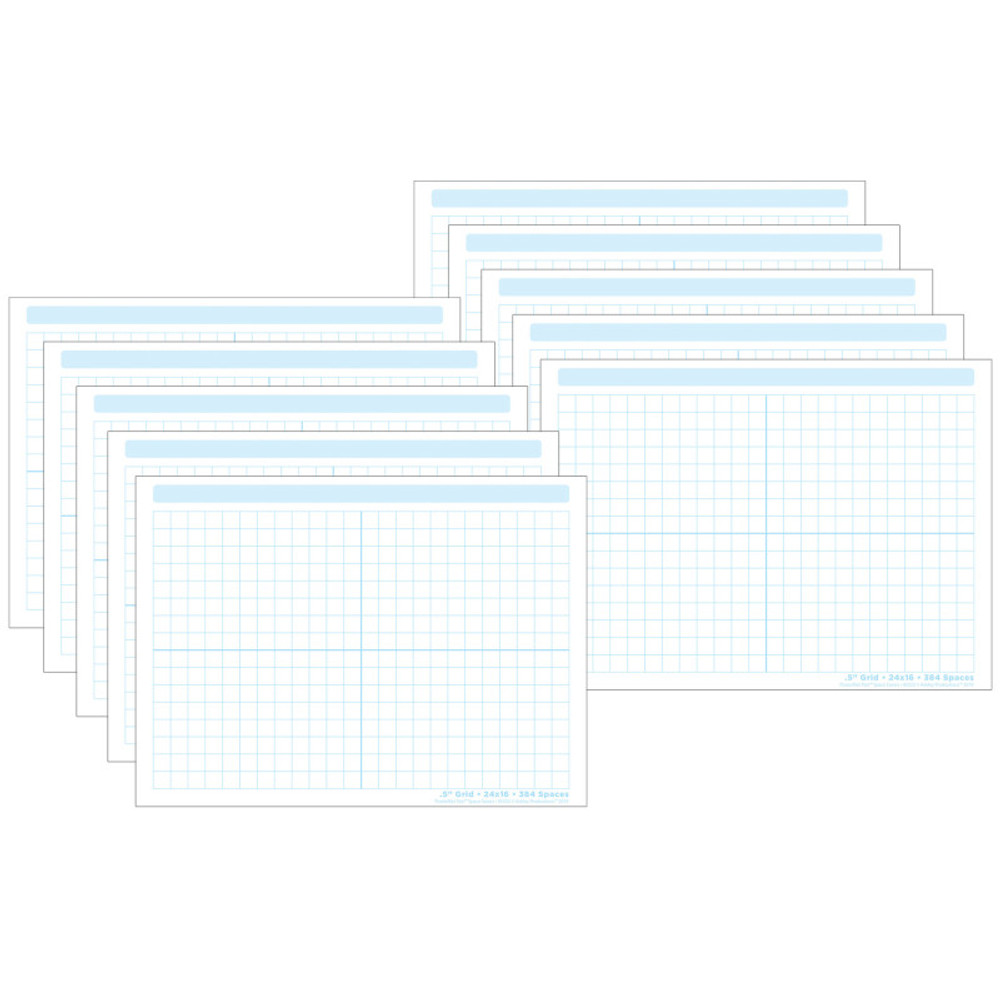 ASHLEY PRODUCTIONS Ashley Productions® Smart Poly® PosterMat Pals™ Space Savers, 13" x 9-1/2", 1/2" grid Blocks 468 Blocks, Pack of 10 ASHLEY PRODUCTIONS Ashley Productions® Smart Poly® PosterMat Pals™ Space Savers, 13" x 9-1/2", 1/2" grid Blocks 468 Blocks, Pack of 10