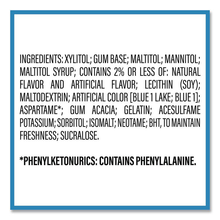 THE HERSHEY COMPANY ICE BREAKERS 22002645 Ice Cubes Peppermint Sugar-Free Gum, Peppermint, 40 Cubes/Bottle, 4 Bottles/Carton
