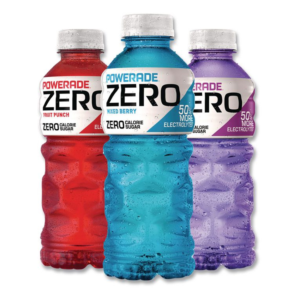 COCA-COLA POWERADE® 22002679 Zero Sports Drink, Assorted Flavors, 20 oz, 24/Carton