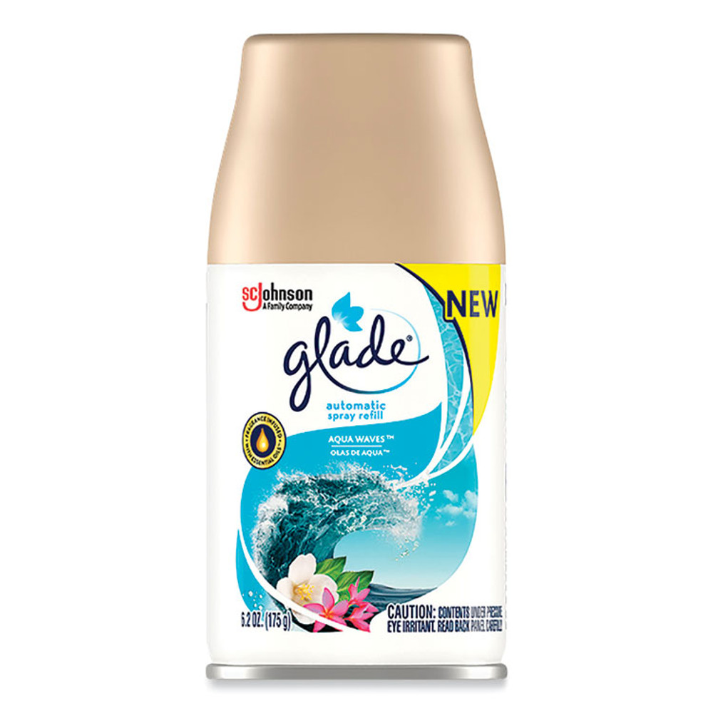 SC JOHNSON Glade® 325078 Automatic Air Freshener, Aqua Waves, 6.2 oz, 4/Carton