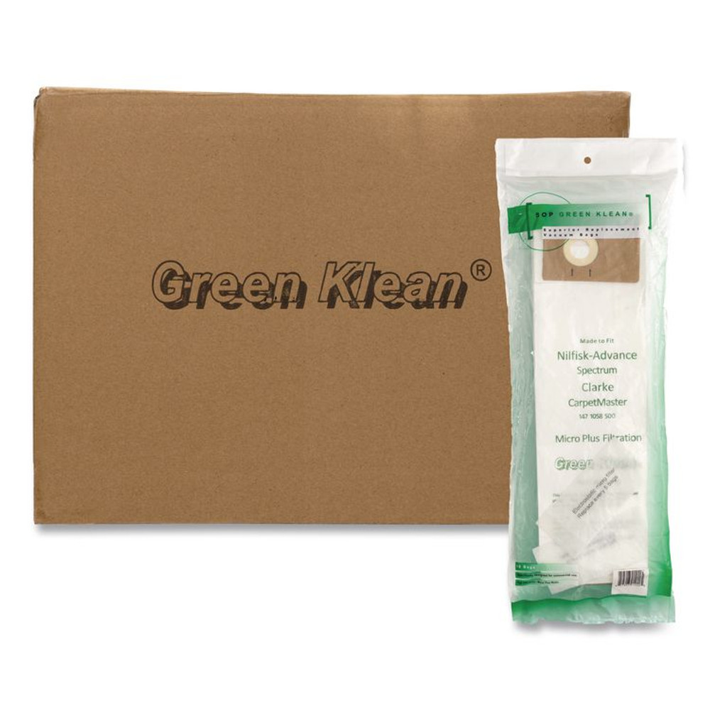 GREEN KLEAN GKCMASTER GK-CMaster Replacement Bag, 10 Bags/Pack, 10 Packs/Carton