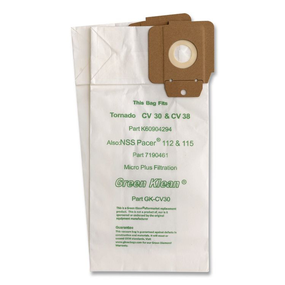 GREEN KLEAN GKCV30 GK-CV30 Replacement Bag, 10 Bags/Pack, 10 Packs/Carton