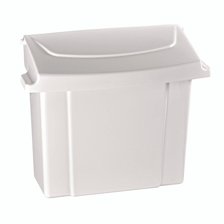 ALPINE INDUSTRIES ALP451WHI Durable Plastic Surface Mount Sanitary Napkin Receptacle, White