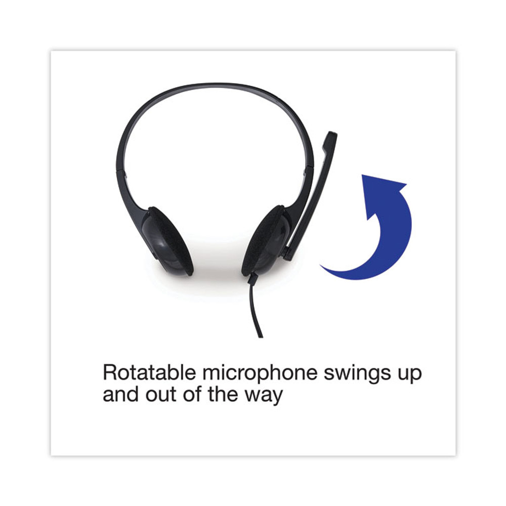 VERBATIM CORPORATION 70721 70721 Binaural Over The Head Headset with Microphone, Black