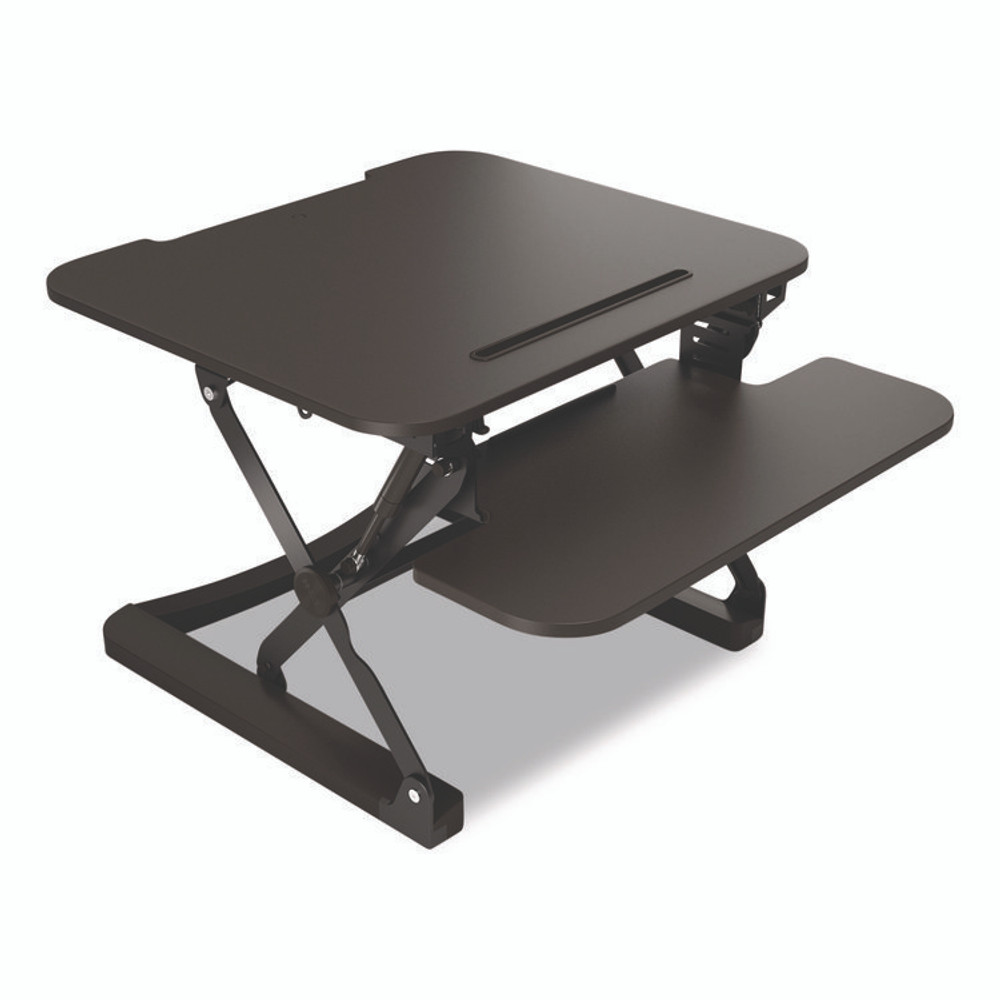 UNION & SCALE UN44901 FlexFit Manual Adjustable Desk Converter, 26.7 x 30.8 x 5.9 to 19.6, Black