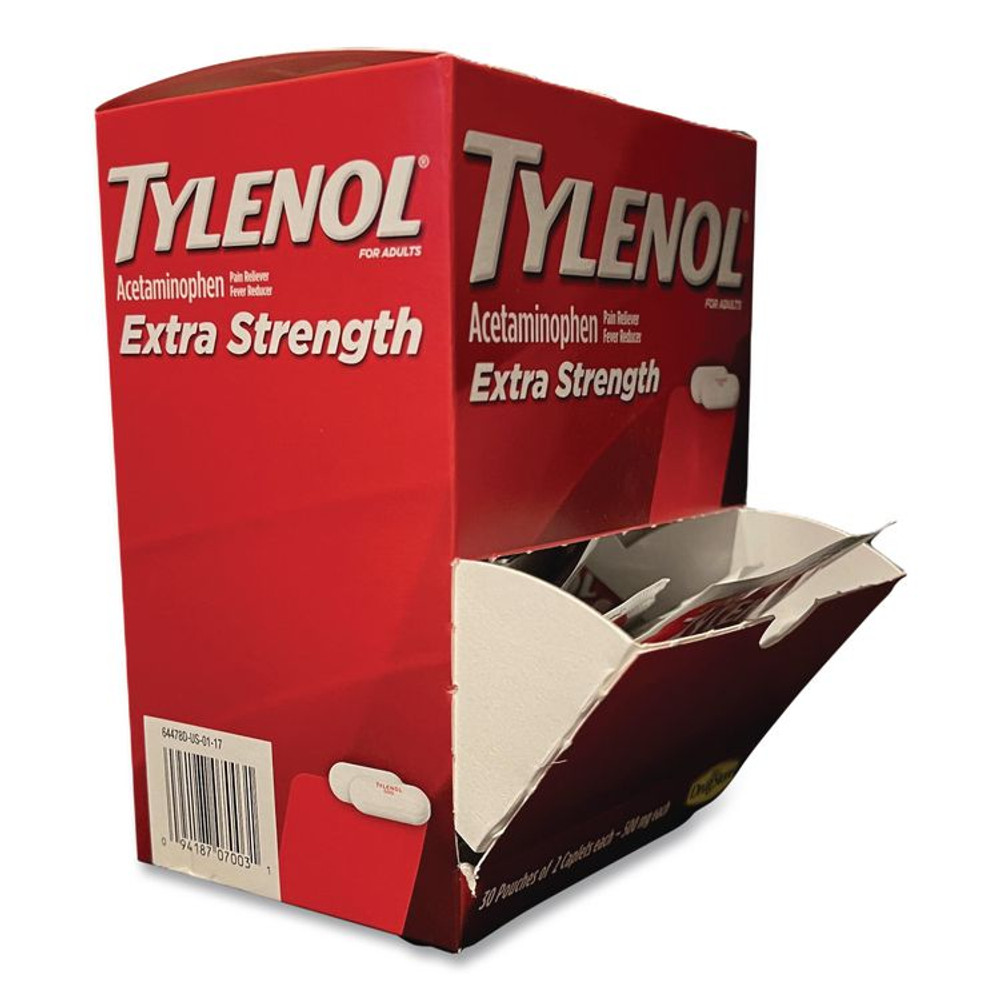 MCNEIL - DIV OF JOHNSON&JOHNSON Tylenol® 64478 Extra Strength Caplets, Two-Pack, 30/Box