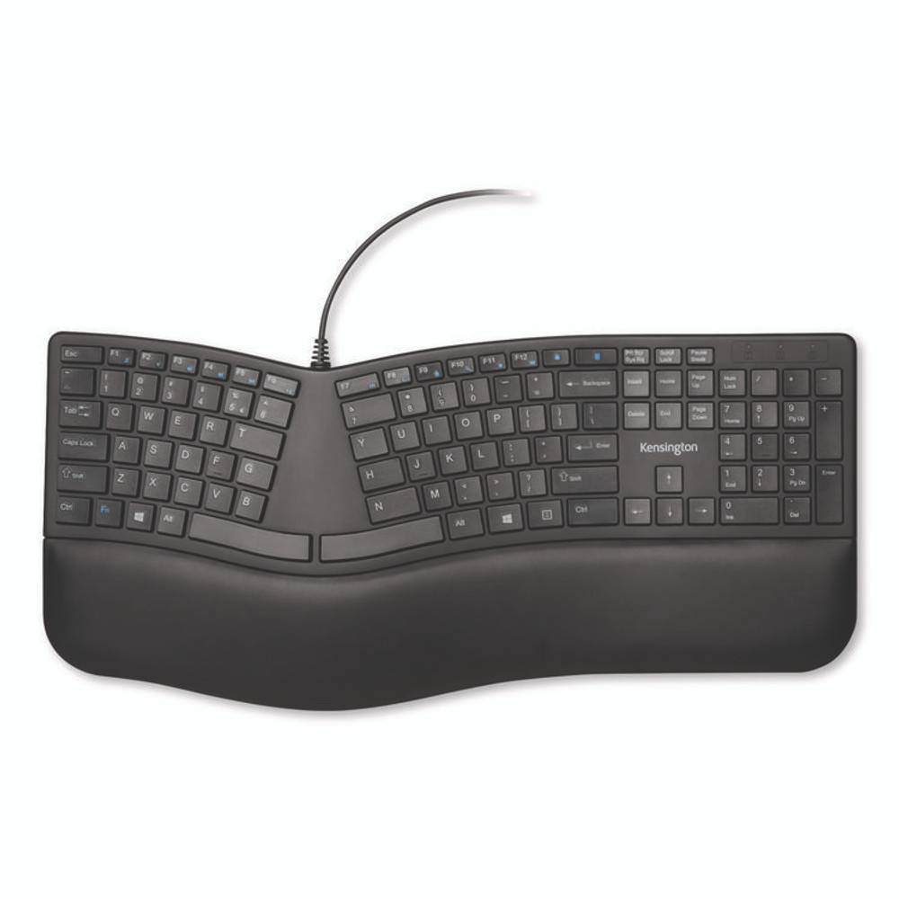 KENSINGTON 75400 Pro Fit Ergo Wired Keyboard, Black