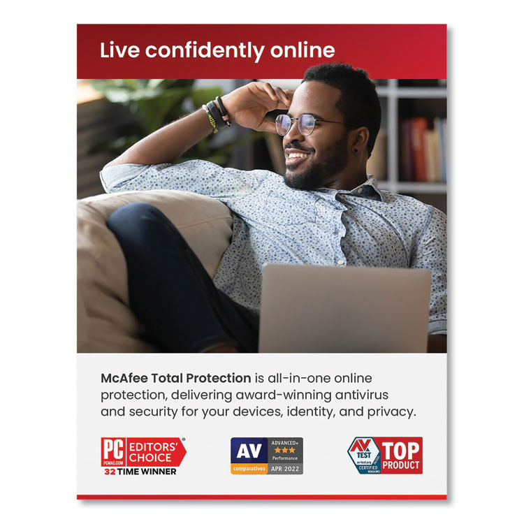 MCAFEE ASSOCIATES INC MTP21EST1RAA Total Protection Software, For 1 User