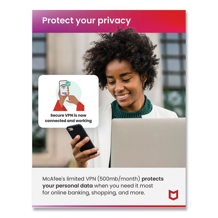 MCAFEE ASSOCIATES INC MTP21EST1RAA Total Protection Software, For 1 User