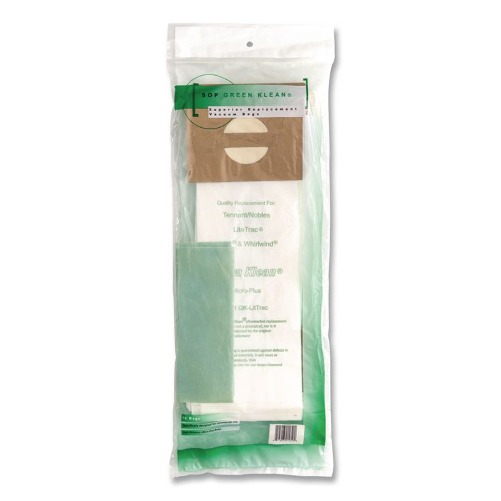 GREEN KLEAN GKLITTRAC GK-LitTrac Replacement Bag, 10 Bags/Pack, 10 Packs/Carton