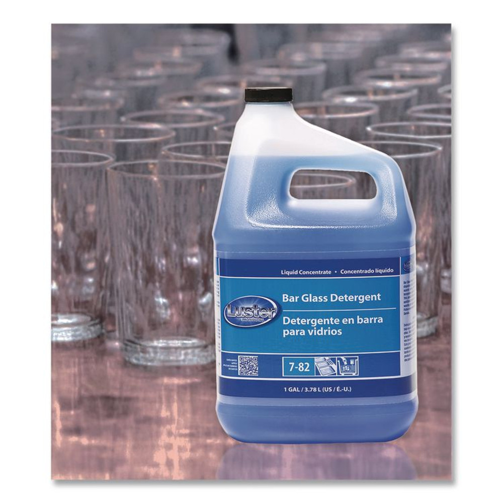 LUSTER PROFESSIONAL 45906 Bar Glass Detergent, 1 gal Bottle, 4/Carton