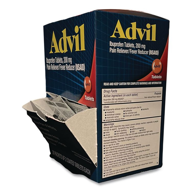 LIL DRUGSTORE PRODUCTS Advil® 64008 Ibuprofen Tablets Refill Packs, Two-Pack, 30/Box