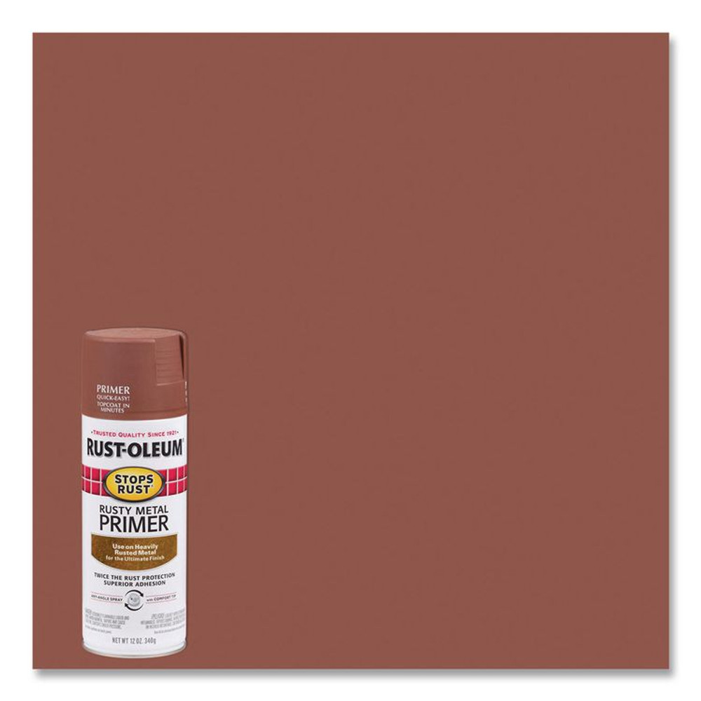 RUST-OLEUM CORPORATION 7769830 Stops Rust Spray Paint, Flat Rusty Metal, 12 oz Aerosol Can, 6/Carton